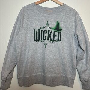 Hybrid‎ Apparel Gray and Green Wicked Crewneck Sweater size M